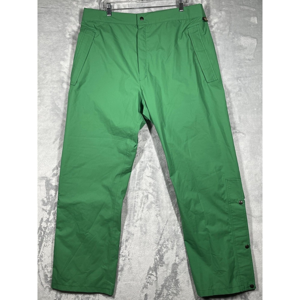 Remington Gore-Tex Outdoor Pants Mens XL Green Waterproof Snap Vent Made in USA